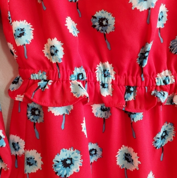 J.Crew Red Dandelion Floral Dress - Picture 4 of 15
